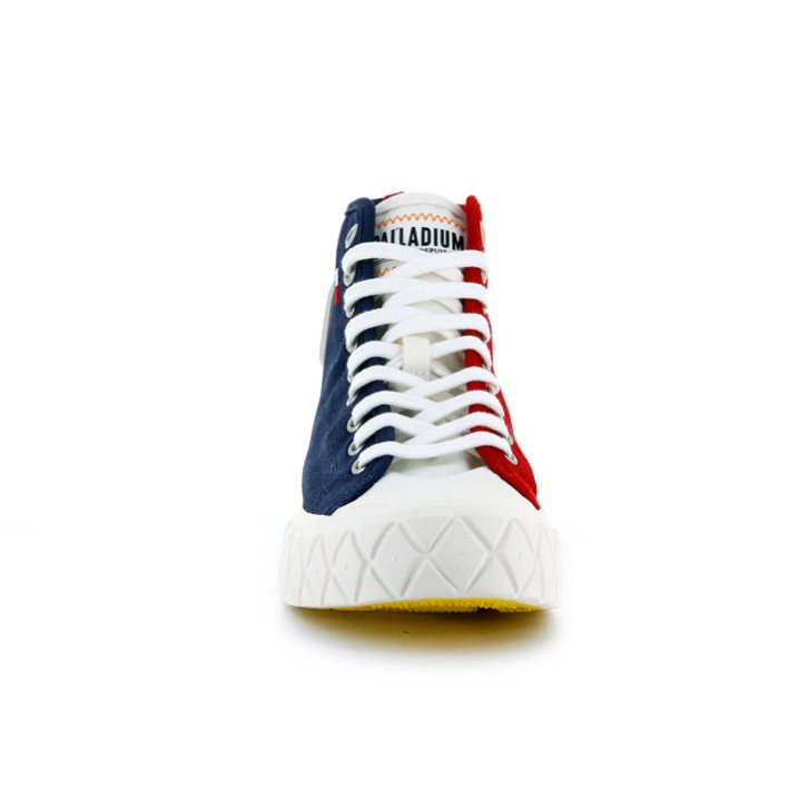 Palladium Palla Ace Canvas High Tops Men's Sneakers Navy / Red | UK A289-EWK